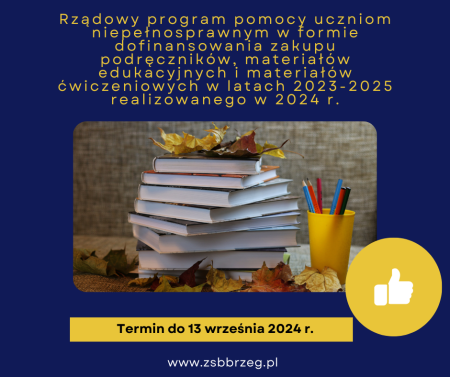 Rządowy program pomocy uczniom niepełnosprawnym w formie dofinansowania zakupu p...