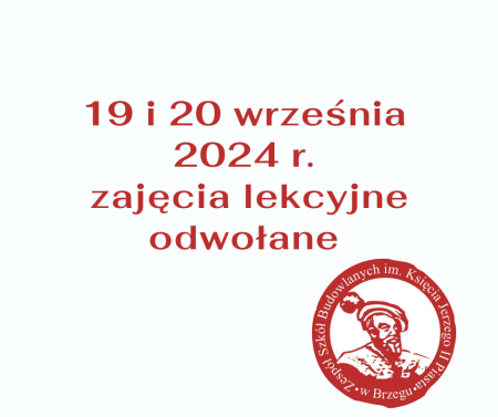 19 i 20 września zajęcia lekcyjne odwołane 