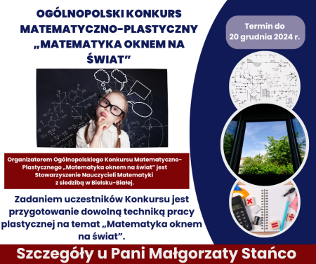 Ogólnopolski Konkurs Matematyczno-Plastyczny „Matematyka oknem na świat”