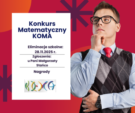 XX Konkurs Matematyczny KOMA (2025) – zaproszenie dla uczniów technikum