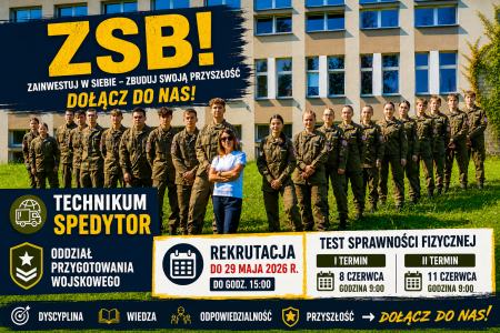  Rekrutacja do klasy Technik Spedytor od 11 maja 